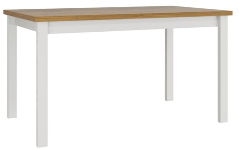 Mirjan24 Tisch für Esszimmer Awrolt II, Rechteckiger Esstisch, Ausziehbarer Tisch für Küche, L:140-180 x H:78 x B:80 cm, Küchentisch, Esszimmertisch, Praktischer Ausziehtisch (Grandson Eiche/Weiß)