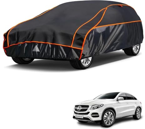 kayme Hagelschutzplane Auto Autoabdeckung Wasserdicht Atmungsaktiv，Hagelschutz Vollgarage Passend für Mercedes GLE/GLE Coupe（2015-2024）, Hagelschutzgarage Abdeckplane für Hagel Sonne Schutz, Schwarz