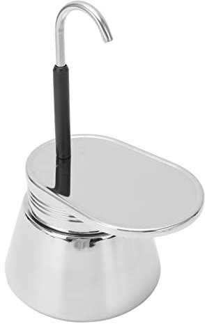 Akozon Moka de una Sola Porción de Acero Inoxidable - Italiana Casera para un Sabor Rico - Perfecta para Estufa (50ML)