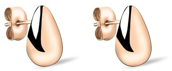 LIEBESKIND BERLIN Damen Tropfen Schmuck – Edelstahl-Ohrringe und Kette mit angesagter Tropfenform - modern & zeitlos