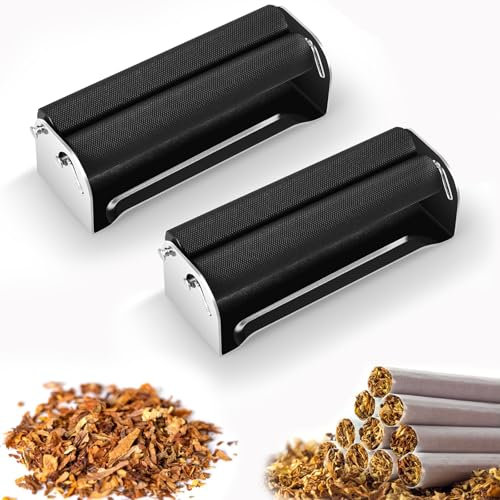 Epehio Metall Tabak Rolling Machine 70mm Manuelle Zigaretten Drehmaschine Kompakte und Langlebige Zigarette Tabakroller Einfach zu Bedienen Leichtlaufrollen für Raucher