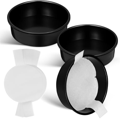 Alipis 3piezas Moldes Redondos Antiadherentes Para Pasteles Papel De Para Hornear Kit Para Pastelería