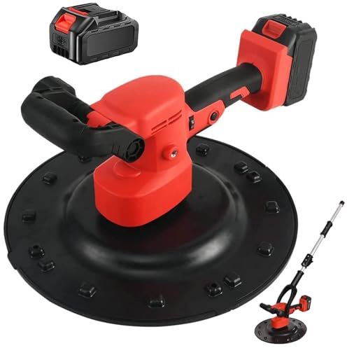 XUXIAO Macchina lucidatrice per lisciatura pareti con cazzuola elettrica, Cazzuola elettrica per Malta e Cemento Senza Fili, Levigatrice per cartongesso, per la Costruzione di Malta per muri 1battery