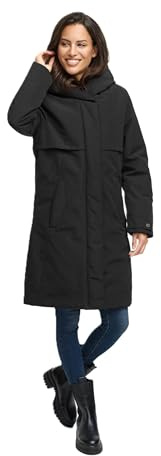 Navahoo Damen Wintermantel (XS-3XL) - mit fester Kapuze, Magnetverschluss - N059