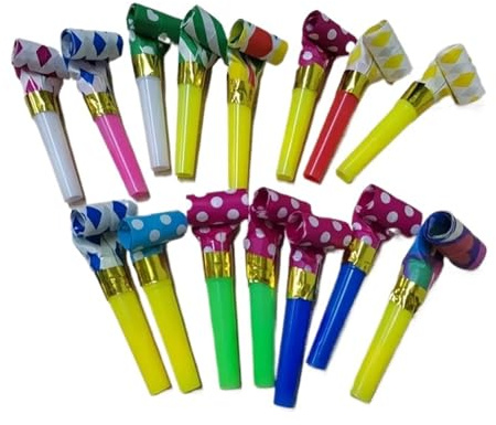 100 pezzi di fischietto for bambini, giocattolo plastica for feste compleanno, piccoli oggetti scena a forma corno Per Feste Natale