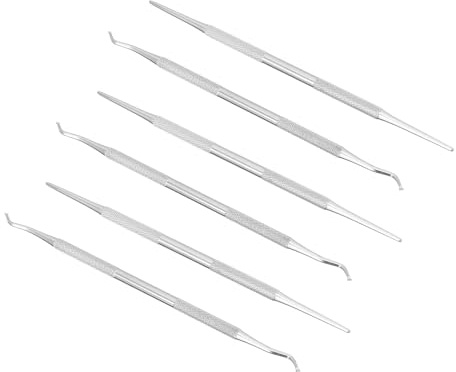 VILLFUL 6 pièces Outils de Soin des Ongles pour Nettoyage Précis des Ongles Incarnés Cure-ongles et Pédicure à Domicile ou Salon