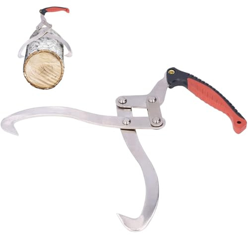 WRQIOO Handpackzange, Holzgreifer, Forstzange, Packzange, Holzgreifzange, 300 mm Maulöffnung bis 100 Kg, Handhebehaken (1 Stück)