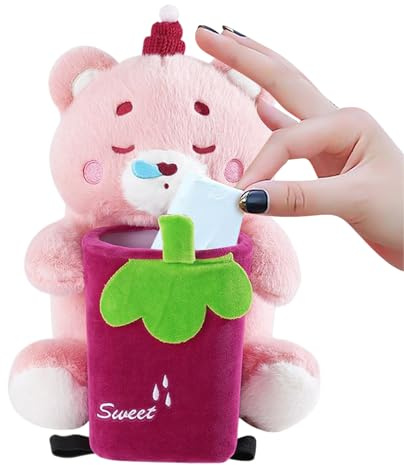 Poubelle de Voiture - Porte-mouchoirs en Peluche Mignon pour Voitures, Boîte à Poubelles, Organisateur de Distributeur de Papier Organisateur de Rangement Suspendu Sur La Porte Arrière, Accessoires
