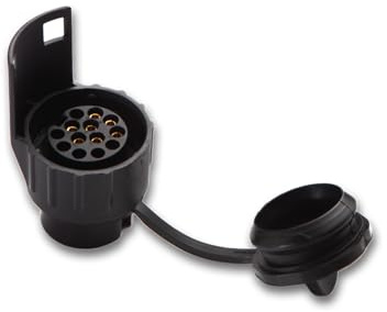 KARFIXON Adaptador de Remolque de 7 a 13 Pines - 12V - ISO 1724 e ISO 11446 - para Caravana Remolque Automóvil - Cubierta De Goma Impermeable