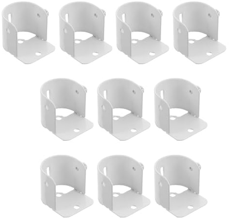 SHINEOFI Soporte para Barra de Armario de Acero Inoxidable, Soporte de Brida, Paquete de 10 Unidades, Compatible Varillas de 1,02 a 1,14 Pulgadas, Adecuado para Barras de Cortina de Ducha