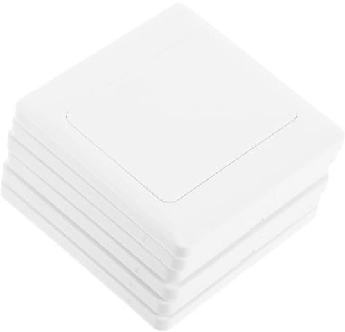 Zerodeko Lot de 6 Plaques Murales Type 86 Blanches Étanches pour Boîtes de Jonction Cache-Câble pour Projet Électrique Maison Bureau