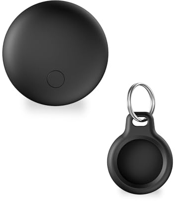 Bluetooth Schlüsselfinder 1er Pack, Smart Tag Kompatibel mit Apple Wo ist APP(nur iOS), Air Tracker Tag für Schlüssel/Gepäck/Koffer/Brieftasche, IP67 Wasserdicht, Austauschbarer Akku