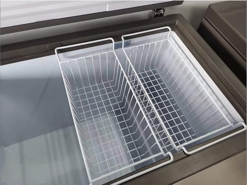 HMBEST Cestas de congelador para arcón, 2 Unidades, cestas de congelador para refrigerador, cestas de Almacenamiento con Asas para refrigerador Horizontal Altura 20 cm, Ancho 22 cm,51cm