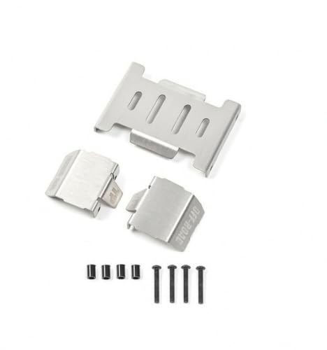 KiBcsLic Skid Plate Metal Set Underbody Guard with Screws Machined Chassis Protection Plate for RC Builders