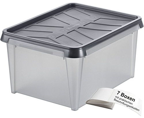 ORTHEX Smart Store DRY 15 / 7 wasserdichte Aufbewahrungsboxen im SET, inkl. Beschriftungsetiketten