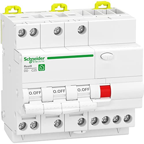 Schneider Electric - Resi9 - disjoncteur différentiel - 3P+N - 10A - 30mA - courbe C - type Asi - R9PDCS10