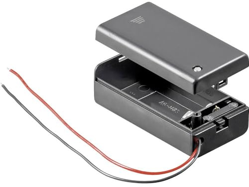 Goobay 48171 - Soporte para Pilas (1 Cable Bloque de 9 V, 68,4 x 33,2 x 25,6 mm)