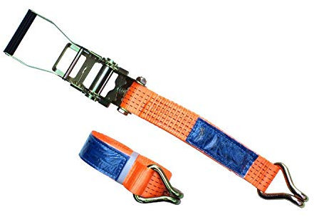 UNITRAILER Sangle d’arrimage à cliquet 4 m x 50 mm – Charge directe 2,5T (2500 daN) / en cerclage 5T (5000 daN) – pour remorque, Camion, Transport sécurisé