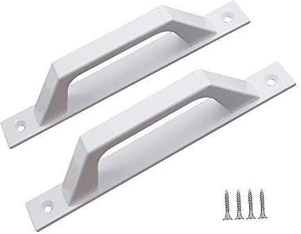 WANLIAN Aluminiumlegierung Push und Pull Türgriff Oberfläche Glas Kunststoff Stahl Balkon Küche Tür Fenster Griff (D white)