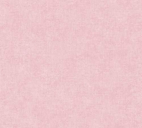 A.S. Création Livingwalls Vliestapete Paradise Garden Tapete Uni 10,05 m x 0,53 m rosa Made in Germany 367208 36720-8