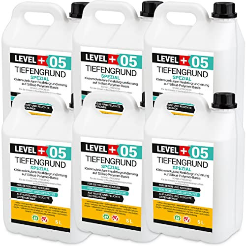 LEVEL PLUS 30L Tiefengrund Spezial SILIKATPOLYMER SCHNELL TROCKNEND Grundierung Tiefgrund Kaliwasserglas RM05