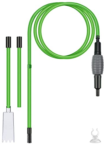 Detergente per acquario Accessori per acquari verdi Detergente per Ghiaia Pompa a sifone Detergente per ghiaia Kit con controllo del flusso regolabile per cambio d'acqua