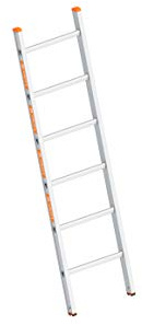 Layher Sprossenanlegeleiter 6 Sprossen / 175 cm Länge Topic 1054 Anlegeleiter Leiter 1054.006 Aluminiumleiter Klappleiter klappbar