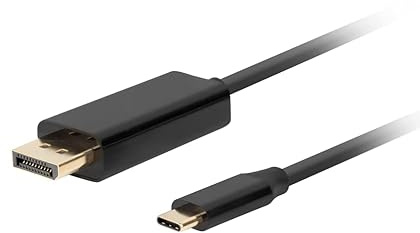 LANBERG Câble USB-C vers DISPLAYPORT MALE/MÂLE 0.5M 4K 60Hz Noir