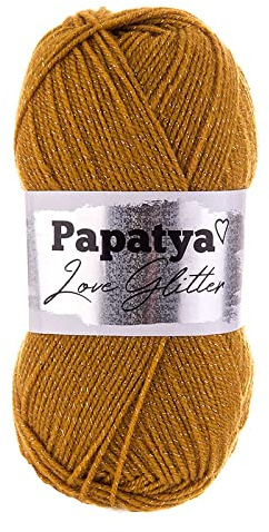 100g Strickgarn Papatya Love Glitter Wolle Häkelgarn Glitzerwolle Farbwahl