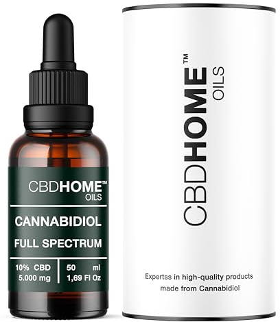 CBHOME Oils - Hampfröolja Max 10% - 50 ml - Bas av Kokos och Ekologisk Hampfröolja - Kallpressad - Utan Tillsatser Eller Lösningsmedel - 100% Vegetabilisk - EU-ekologiskt Certifierad