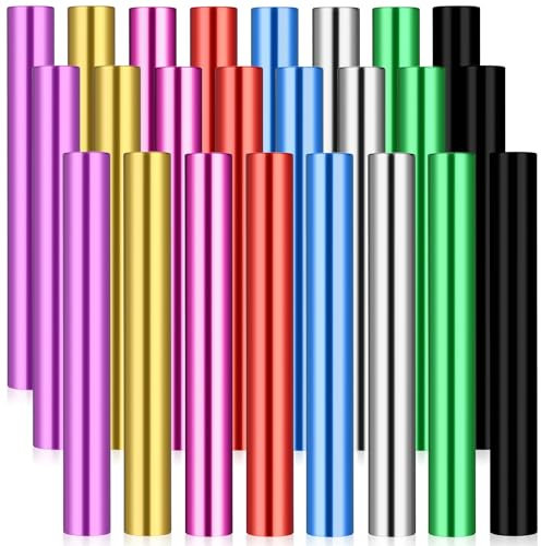 Sratte Relais-Stöckelstock aus Aluminium, für Leichtathletik-Studenten, Büro, Outdoor, Laufen, Training, Sportler, Ausrüstung, 24 Stück (mehrfarbig)