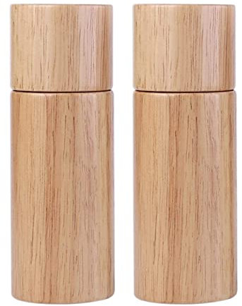 Gewürzmühlen Pfeffermühle Gewürzmühle 2-teiliges Salz- Und Pfeffermühlen-Set, 6 Zoll Verstellbare Pfeffermühle Aus Holz, Manuelle Salzmühle Pfeffermühlen Chilimühle