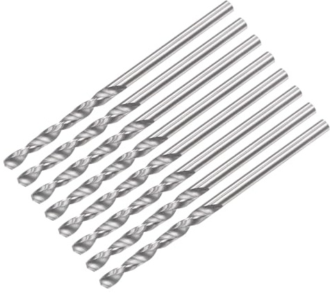 QUARKZMAN Forets en Carbure de Tungstène C2/K20 Tige Droite 2mm 8pcs | Outil de Perçage pour Acier Inoxydable, Aluminium, Fer, Métal, Plastique