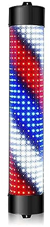 Luz De Poste De Barberos Led Al Aire Libre Poste De Peluquería Al Aire Libre Luz Giratoria Peluquería Peluquería Letrero De Peluquería Montaje En Pared Rayas Iluminadas Giratorio Iluminador Salón Ti