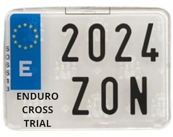 SANGOMOTOR Matrícula Taxi Coche Moto Nuevas Acrílica Homologada DGT (Moto Cross, 132x96mm)