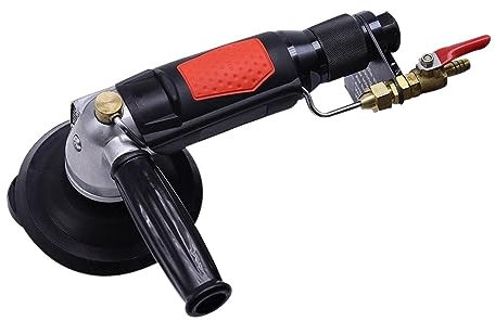 Amoladora húmeda Lijadora de agua neumática profesional de 5 pulgadas, tipo de alimentación de agua, lijadora de aire húmedo/pulidora, herramienta de amoladora angular de 125MM Pulido más fácil, mejor