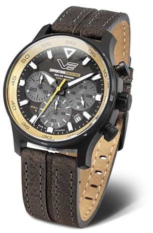 Vostok Europe Expedition South Pole VR42-592C763 Herren-Armbanduhr, Chronograph, braun/schwarz, modern