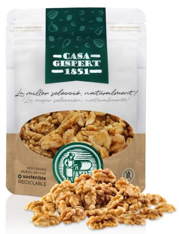 Casa Gispert - Nuez de California Mondada - Sin Cáscara - Frutos Secos Sin Gluten, Vegano - 300 gr