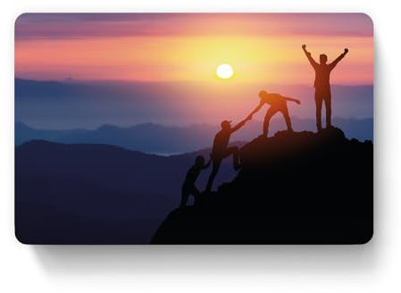 100 Visitenkarten, laminiert, inkl. Kartenspender - Bergsteiger Wandern Klettern (Design 363563655)