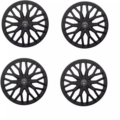 Radkappen 14 Zoll schwarz Radzierblenden 4er-Set - Universal Radblenden - Radblenden für Stahlfelgen - Zierkappen Frost und Waschstraßensichere Felgenabdeckung (14 Zoll)