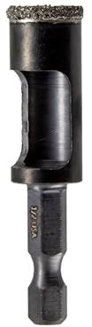 Spyder 1/2-Inch Diamond Edge Hole Saw Bit, 1/4 Hex Quick Connect Arbor, for Glass, Tile, Marble, Granite, Cement Board, Masonry and More (600850)