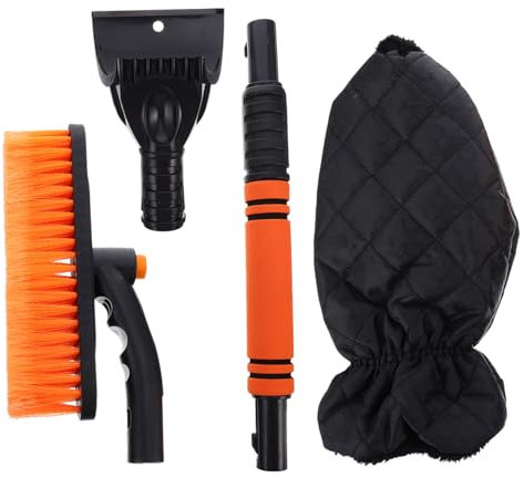 UPKOCH Auto Schneeschaufel Mit Handschuhen Schneebesen Glas Schneereinigungswerkzeug Langlebig Robust Kratzfrei Für Windschutzscheiben