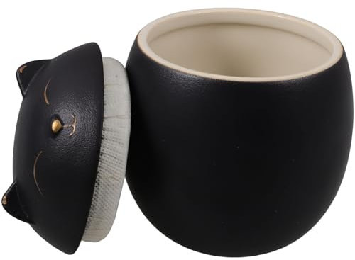 ULTECHNOVO Cat Tea Can Ceramic Sealed Tea Jar for Kitchen Multi-function Storage Canister Lid in Your Home