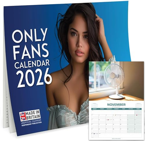 Funny Only Fans Calendar 2026 – Novelty Wall Calendar | Features 12 humorous fan-themed images. Gift for birthdays, Valentine's Day, Secret Santa and office coworkers.