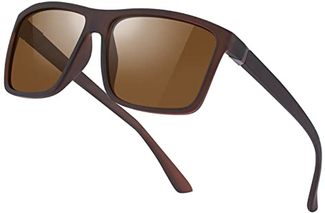 suoso Polarisiert Sonnenbrille Herren Damen Unisex Schwarz Retro Ultraleicht Rahmen UV400 Shutz Sonnenbrillen Polarisierte Klassische Brille für Fahren Geschäftsreise Reise Eisblau（cha）