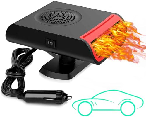 Showvigor Portable 12V Car Heater That Plug into Cigarette Lighter Windshield Defroster & Defogger 2 in 1 Fast Heating/Cooling Automobile Heater Demister Vehicle Fan Suitable for All Car