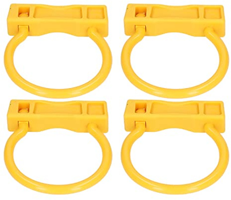Tomantery Bull-Nasenring, Nylon, Gelb, Hohe Elastizität, Leicht, Bauernhof-Kuh-Nasenring, 4 Stück, für Rinderzüchter und Tierärzte (M)