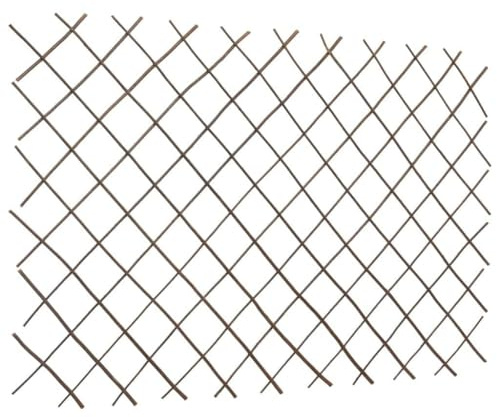 Qnhdfrt Juego de 5 enrejados de mimbre extensibles, 180 x 120 cm, para plantas trepadoras, de mimbre natural, protección flexible para jardín, terraza y balcón