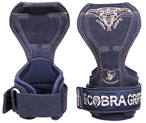 Cobra Grips PRO Weightlifting Gloves Durable Straps Alternative for Deadlift Lifting Hooks with Built-in Padded Neoprene Wrist Support