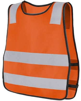 GOGO Chaleco reflectante para niños para deportes al aire libre, chaleco de seguridad, uniforme preescolar, color naranja